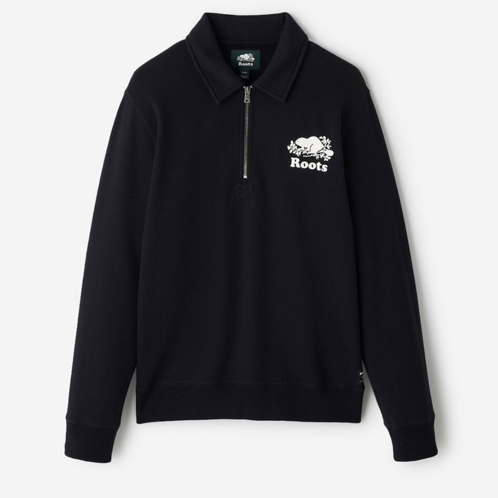 Roots Quarter Zip - Black Size L✨